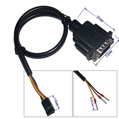 Porto de série secundário da terra do conector RS232 RXD TXD de DB9 D ao cabo de Exapansion de 3 terminais do pino