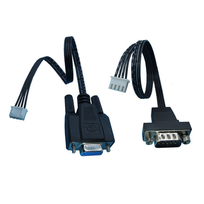 Porto de série da terra de DB9 RS232 DCD RXD TXD 4 ao conector do pino JST-XH 2.54mm para estender o cabo