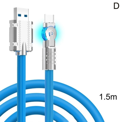 Tipo Rotatable cabo rápido QC3.0 de USB do cabo do carregamento 180° 120w super da carga de C para telefones celulares