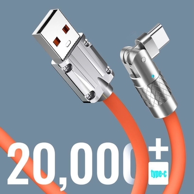 Tipo Rotatable cabo rápido QC3.0 de USB do cabo do carregamento 180° 120w super da carga de C para telefones celulares