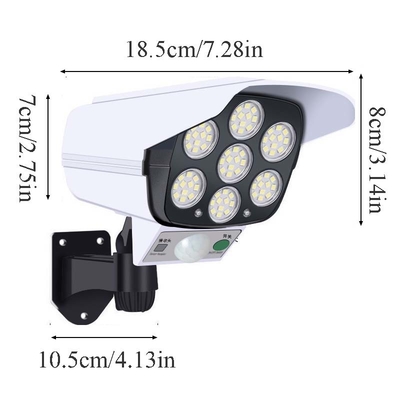 2 em 1 lâmpada de parede solar exterior leve solar do sensor de movimento da câmera do manequim da segurança impermeável