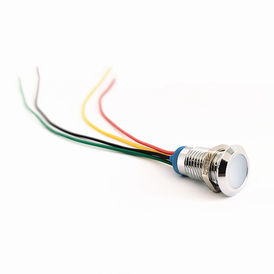A cor do RGB três conduziu os conectores impermeáveis 12-24V de Lamp With Cable do piloto do sinal da luz indicadora