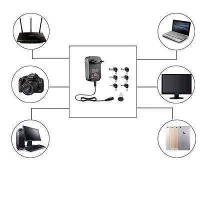 C.A. ajustável do adaptador universal da fonte de alimentação 30W ao adaptador universal do carregador da C.C. 3V/4.5V/6V/7.5V/9V/12V 1.5A