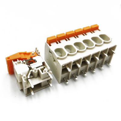 empurrar duplo da fileira do passo de 7.5mm a mola que frisa os blocos de terminais 27A 300V do PWB