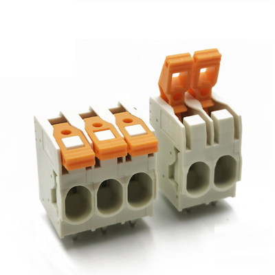 empurrar duplo da fileira do passo de 7.5mm a mola que frisa os blocos de terminais 27A 300V do PWB