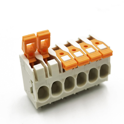 empurrar duplo da fileira do passo de 7.5mm a mola que frisa os blocos de terminais 27A 300V do PWB