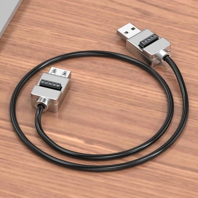 Caixa de metal USB Jack masculino ou feminino para blocos terminais de parafuso de 5 pinos Adaptador de conector