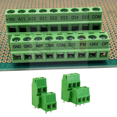 5.08mm / 0.2&quot; Dual Row PCB Mount Screw Terminal Blocks Connector com serviço de marcação impressa