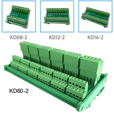 8 12 16 60 Caminhos Conexão de cabo Hub de distribuição Blocos terminais Cablagem Din Rail Mount