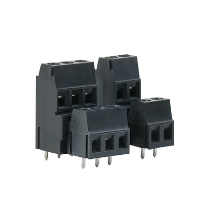 5.08mm / 0.2" Pitch PCB conectores de parafuso preto blocos terminais 2P 3P combinação dupla linha