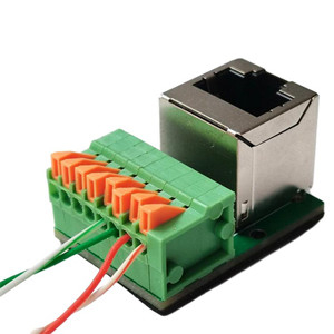 8 Pin Spring Crimping Terminal Blocks ao módulo do PWB da rede RJ45 Jack Adapter