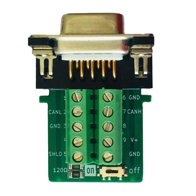 CAN OPEN Bus Interface para DB9 D Sub 9-pin Adaptador Compatível com PCAN CIA Standard 120 Ohm Incorporado