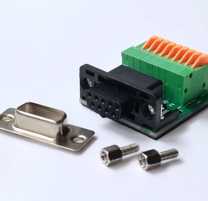 Adaptador de série de Pin Female Male RS232 do sub 9 de DB9 D para parafusar a placa da fuga dos blocos de terminais sem tampa