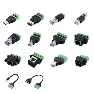 RJ45 Homem para RS485 3 Pins Parafusos Adaptador Terminal Conector Splitter
