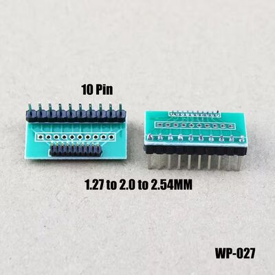 Pitch 1,27 mm a 2,54 mm Adaptador de conversão PCB Breakout Board 10 pin Single ou Dual Row