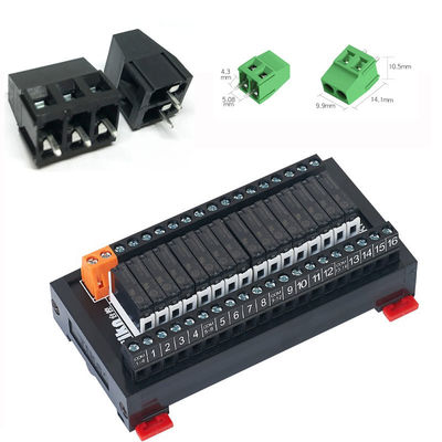 5.08mm / 0.2" Pitch PCB conectores de parafuso preto blocos terminais 2P 3P combinação dupla linha