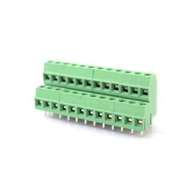3.81mm/0,15&quot; conectores duplos Jointable da placa do PWB dos blocos de terminais do parafuso da fileira