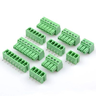 os blocos de terminais Pluggable do parafuso do PWB do passo de 3.5mm obstruem + ângulo direito ou soquete reto