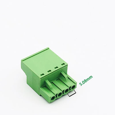 dos blocos de terminais Pluggable do parafuso do passo de 5.08mm conector prendendo horizontal do PWB da entrada