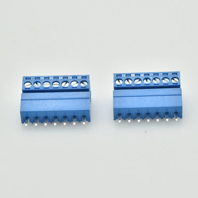 os blocos de terminais Pluggable do parafuso do PWB do passo de 3.81mm ou de 3.50mm obstruem + Pin Header Blue Color