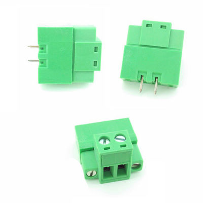 os blocos de terminais de encaixe do parafuso do PWB do passo de 5.08mm obstruem Pin Header reto com flange
