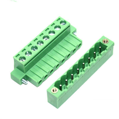os blocos de terminais de encaixe do parafuso do PWB do passo de 5.08mm obstruem Pin Header reto com flange
