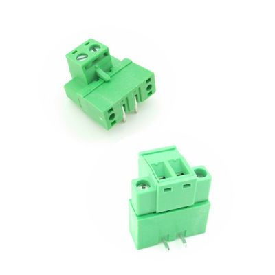 os blocos de terminais de encaixe do parafuso do PWB do passo de 5.08mm obstruem o ângulo direito Pin Header com flange
