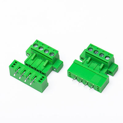 os blocos de terminais de encaixe do parafuso do PWB do passo de 5.08mm obstruem o ângulo direito Pin Header com flange