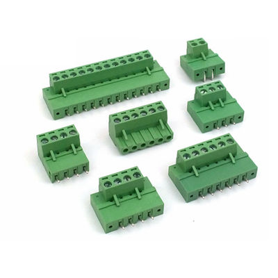 os blocos de terminais de encaixe do parafuso do PWB do passo de 5.08mm obstruem o ângulo direito Pin Header com flange