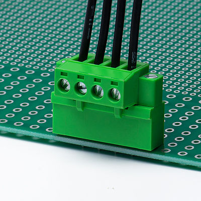 os blocos de terminais de encaixe do parafuso do PWB do passo de 5.08mm obstruem o ângulo direito Pin Header com flange
