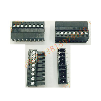 os blocos de terminais Pluggable do parafuso do PWB do passo de 3.81mm obstruem + ângulo direito Pin Header Black