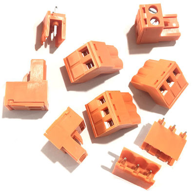 Os blocos de terminais Pluggable espaçando do parafuso do PWB da laranja 5.08mm obstruem + Pin Header Socket