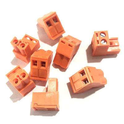 Os blocos de terminais Pluggable espaçando do parafuso do PWB da laranja 5.08mm obstruem + Pin Header Socket