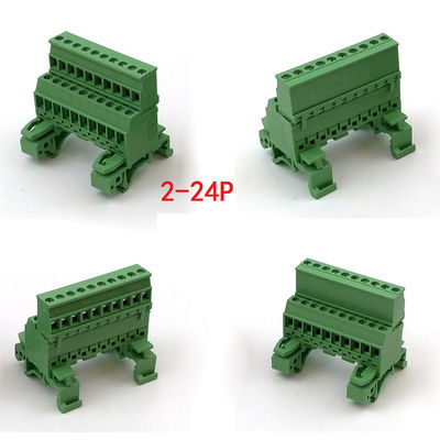 5.08mm/0,2&quot; trilho Pluggable do ruído dos blocos de terminais do parafuso do passo que monta 300V 10A