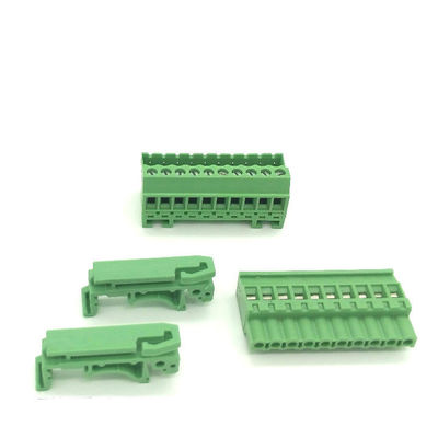 5.08mm/0,2&quot; trilho Pluggable do ruído dos blocos de terminais do parafuso do passo que monta 300V 10A