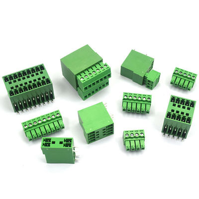Conectores PCB de fileira dupla de passo de 3,81 mm Pluggable Screw Terminal Blocks Plug + Angle Pin Header