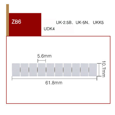 O fabricante vazio dos blocos de terminais do trilho do ruído de ZB6 UK2.5B UK5N descasca o branco alaranjado