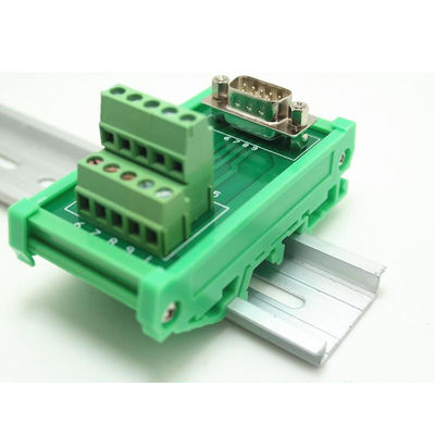 Placa secundária da fuga do bloco de terminais de 9 Pin Single End Male Female conectores de DB9 D