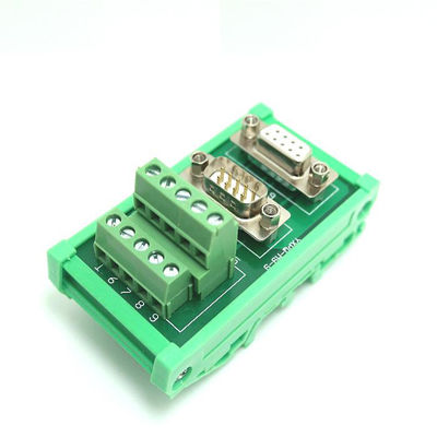 Placa da fuga da fiação do bloco de terminais de Pin Male Female Dual Connectors do sub 9 de DB9 D