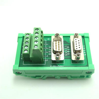 Placa da fuga da fiação do bloco de terminais de Pin Male Female Dual Connectors do sub 9 de DB9 D