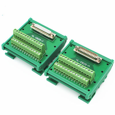 Único trilho secundário do RUÍDO dos conectores D 25 Pin Terminal Block Breakout Board da extremidade DB25