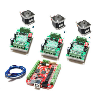 Motorista Kit do programa do CNC do motor de piso MACH3 do controlador 57mm do router do CNC de TB6560 3A USB