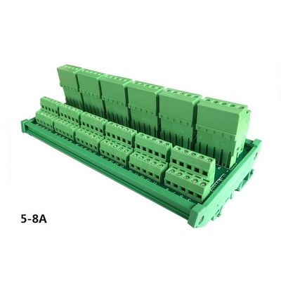 8 12 16 60 Caminhos Conexão de cabo Hub de distribuição Blocos terminais Cablagem Din Rail Mount