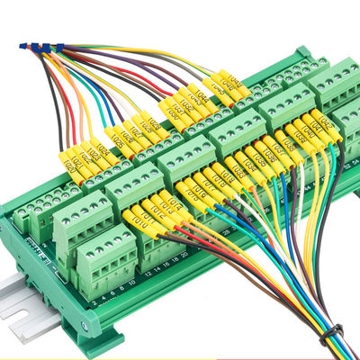8 12 16 60 Caminhos Conexão de cabo Hub de distribuição Blocos terminais Cablagem Din Rail Mount