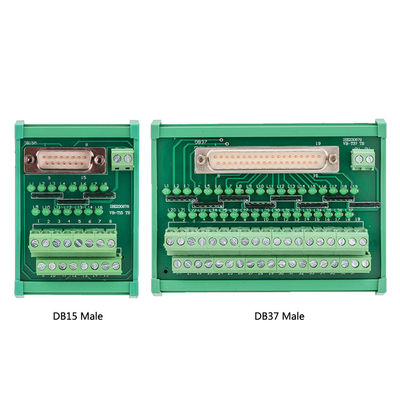 O trilho do RUÍDO da placa da fuga do bloco de terminais dos conectores de Pin Single End DB15 do sub 15 de D conduziu o indicador