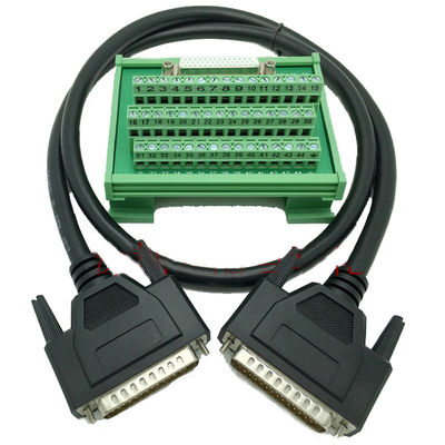 Adaptador fêmea secundário da placa da fuga do bloco de terminais do soquete de DB44 D com cabo de 1 medidor