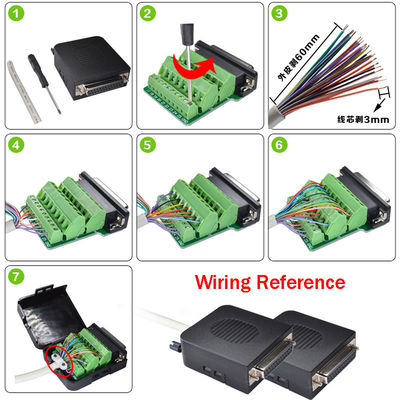 Sub 25 Pin Terminal Blocks Connectors Adapter de DB25 D