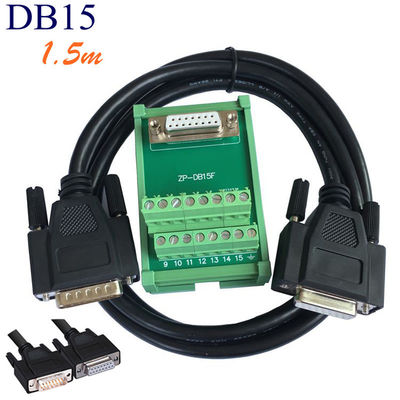 Placa da fuga da fiação do bloco de terminais de Pin Male Female Dual Connectors do sub 15 de DB15 D