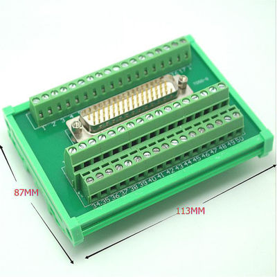 DB50 tipo secundário masculino do trilho do RUÍDO do conector de cabo do adaptador da placa da fuga do bloco de terminais do soquete D