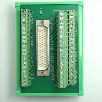 DB50 tipo secundário masculino do trilho do RUÍDO do conector de cabo do adaptador da placa da fuga do bloco de terminais do soquete D